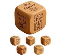 Quilters Dice, Handmade Wooden Quilting Decision Dice, Fun Practical Prompts Tool, Sewing Decision Dices/Embroidery/Knitting/Baking Activity for Difficulty in Choosing (1pcsC)