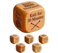 Quilters Dice, Handmade Wooden Quilting Decision Dice, Fun Practical Prompts Tool, Sewing Decision Dices/Embroidery/Knitting/Baking Activity for Difficulty in Choosing (1pcsD)