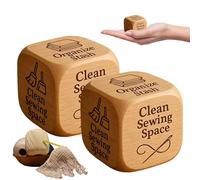 Quilter's Dice,Wooden Decision Dice,Quilting Projects Selection Tool with 6 Engraved Quilting Tasks, Sewings kit Dice Game,Fun Sewing Gift for Quilters, Sewists & Crafters