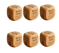 Quilter's Dice, Wooden Decision Dice with 6 Engraved Quilting Tasks, Handmade Engraved Sewing Gift, Fun Sewing Tool for Quilters & Crafters, A Suitable for DIY Sewing Enthusiasts (6pcs)
