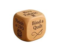Quilter's Dice, Wooden Decision Dice with 6 Engraved Quilting Tasks, Handmade Engraved Sewing Gift, Fun Sewing Tool for Quilters & Crafters, A Suitable for DIY Sewing Enthusiasts (1pc)