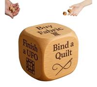 Quilter's Dice, Wooden Decision Dice With 6 Engraved Quilting Tasks, Handmade Wooden Quilting Decision Dices For Sewing Enthusiasts Fun Gift (A. 1 PC)
