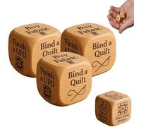 Quilter's Dice, Wooden Sewing Decision Dice with 6 Engraved Quilting Tasks, Handmade Fun Sewing Gift for Quilters, Sewists & Craft Lovers (3pcs)