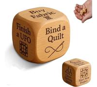 Quilter's Dice, Wooden Sewing Decision Dice with 6 Engraved Quilting Tasks, Handmade Fun Sewing Gift for Quilters, Sewists & Craft Lovers (1pcs)