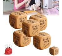 Quilter's Dice, Wooden Sewing Decision Dice with 6 Engraved Quilting Tasks, Handmade Laser Engraved Craft Die, Fun Sewing Gift for Quilters, Sewists & Craft Lovers