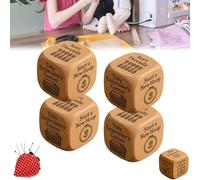 Quilter's Dice, Wooden Sewing Decision Dice with 6 Engraved Quilting Tasks, Handmade Laser Engraved Craft Die, Fun Sewing Gift for Quilters, Sewists & Craft Lovers