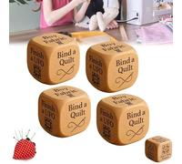 Quilter's Dice, Wooden Sewing Decision Dice with 6 Engraved Quilting Tasks, Handmade Laser Engraved Craft Die, Fun Sewing Gift for Quilters, Sewists & Craft Lovers