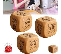 Quilter's Dice, Wooden Sewing Decision Dice with 6 Engraved Quilting Tasks, Handmade Laser Engraved Craft Die, Fun Sewing Gift for Quilters, Sewists & Craft Lovers