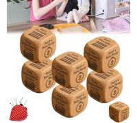Quilter's Dice, Wooden Sewing Decision Dice with 6 Engraved Quilting Tasks, Handmade Laser Engraved Craft Die, Fun Sewing Gift for Quilters, Sewists & Craft Lovers