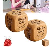 Quilter's Dice, Wooden Sewing Decision Dice with 6 Engraved Quilting Tasks, Handmade Laser Engraved Craft Die, Fun Sewing Gift for Quilters, Sewists & Craft Lovers