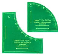 Quilter's Paradise Slit N Sew 6in Finished Drunkards Path Templates - Acrylic