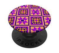 Quilters Patchwork Quilt Square Inspired Design 2 PopSockets Adhesive PopGrip