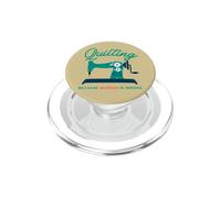 Quilting Because Murder Is Wrong Funny Quilting PopSockets PopGrip for MagSafe