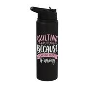 Quilting Because Punching People is Wrong Stainless Steel Insulated Water Bottle