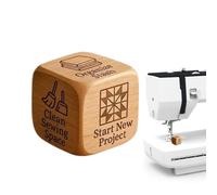 Quilting Decision Dice - 5x5cm Wood Sewing Tasks Dice, Handmade Creative 6-Sided Tool with Engraved Sewing Tasks | Quilting Decision Making Tool for Craft Lovers Sewists Enthusiasts Lovers