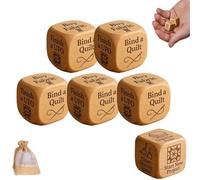 Quilting Decision Dice - 6 Engraved Wooden Tasks, Creative Tool for Quilters, Handmade Gift for Sewing & Craft Lovers