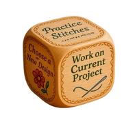 Quilting Dice - Embroidery Dice For Creative Stitching Fun | Six Sided Wooden Craft Supply For Sewing Classes, Quality Wooden Material, For Travel, Projects, Workshops, Self Build Enthusiasts