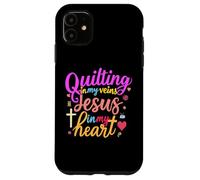 Quilting In My Veins Jesus In My Heart Bible Quilter Sewing Case for iPhone 11