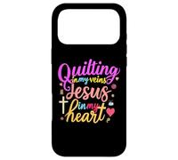 Quilting In My Veins Jesus In My Heart Bible Quilter Sewing Case for iPhone 17 Pro Max