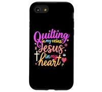 Quilting In My Veins Jesus In My Heart Bible Quilter Sewing Case for iPhone SE (2020) / 7/8