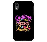 Quilting In My Veins Jesus In My Heart Bible Quilter Sewing Case for iPhone XR