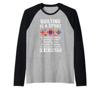 Quilting is a Sport I'm an Athlete Quilt Funny Quilter Raglan Baseball Tee