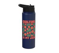 Quilting is My Jam Stainless Steel Insulated Water Bottle