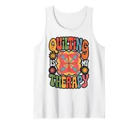 Quilting is My Therapy Colorful Craft Design Tank Top