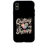 Quilting Is My Therapy Quilting Tee For Women Sewing Case for iPhone X/XS