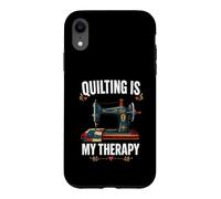 Quilting Is My Therapy Sewing Machine Case for iPhone XR