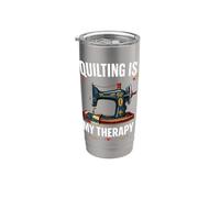 Quilting is My Therapy Sewing Machine Stainless Steel Insulated Tumbler