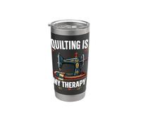 Quilting is My Therapy Sewing Machine Stainless Steel Insulated Tumbler