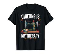 Quilting is My Therapy Sewing Machine T-Shirt