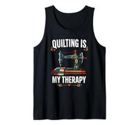 Quilting is My Therapy Sewing Machine Tank Top