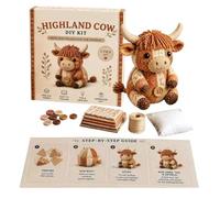 Quilting Kits, Cow Theme Hand Sewing Craft Set, Beginner Sewing Kit, Fabric Craft DIY Set, Home Party Birthday Family Activity School Workshop Travel Creative Sewings Project Use