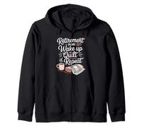 Quilting Lover Sewing Retirement Knitting Quilter Sewer Zip Hoodie