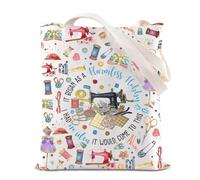 Quilting Merch Tote Bag Seamstress Handbag Sewing Lover Gift Sewing Mom Gift Needle Worker Shoulder Bag (TO THIS-T UK)