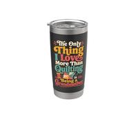 Quilting Mom Sewing Quilter Humor Heartbeat Patchwork Stainless Steel Insulated Tumbler