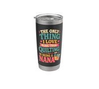 Quilting Nana Sewing Quilter Retro Patchwork Lover Stainless Steel Insulated Tumbler