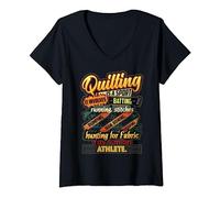 Quilting passion lovers quilting for men and women V-Neck T-Shirt