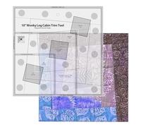 Quilting Pattern Ruler - Precision Angle Guide, Log Cabin Arrangement, Clear Grid for Sewing Alignment | Planning Drafting