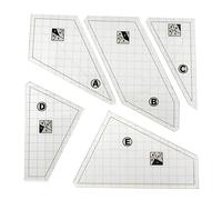 Quilting Ruler, 5pcs Patchwork Square Rulers, Sewing Templates, Quilter Rulers, Sewing Rulers, Cloth Cutting Rulers, Patchwork Templates, Acrylic Free Motion DIY for Designers Pattern Maker Tailors