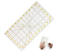 Quilting Ruler 6 x 12" Sewing Acrylic Anti-slip Ruler DIY, Clear Printed Lines for Precision Cutting, Essential DIY Quilting and Crafting Tool