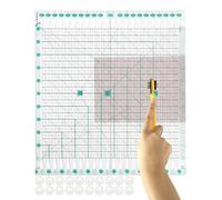 Quilting Ruler for Precise Fabric Cutting 11.5" x 10.5" Quilt Rulers Quilting Sewing Tools Slotted Rulers for Accurate Measurements and Easy Cutting Fabrics Green