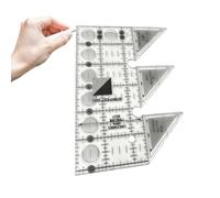Quilting Ruler - Portable Cutting Guide for Handcrafting, Winding with Accurate Measurement Function, Fabric Template for Crocheting, Knitting, Weaving, Authentic Acrylic, Workshop Use