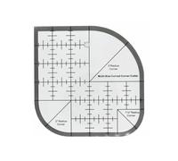 Quilting Ruler,Quilting Templates,Sewing Quilt Rulers,Acrylic Curved Corner Cutter,Precision Fabric Cutting Patchwork Tool for Quilting Sewing Craft DIY Projects,Black 6"x6"