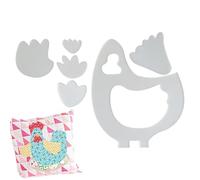 Quilting Ruler Templates - Effortless Installation Reusable Sewing In, Acrylic Shaped Chicken, Tools and Patterns Coasters Cushions | Multipurpose Outdoor Indoor Utility