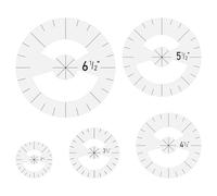 Quilting Rulers, 5 Sizes Circle Ruler Quilting Template Set Acrylic Rulers Circle Cutter Ruler Quilt Arc Cutter Ruler for Cutting Fabric Measurement Sewing