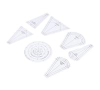 Quilting Rulers Set, Sewing Ruler Acrylic Template Tool, Transparent DIY Patchwork Circle Template with Alignment Lines, 10 Piece Quilting Templates for Home Sewing Craft Projects