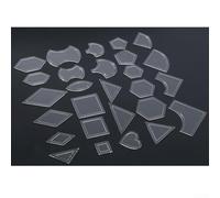 Quilting Sewing Craft Tool, 54pcs Acrylic Patchwork Template Set for Quilt